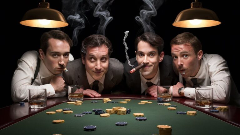 playful rivalry at poker