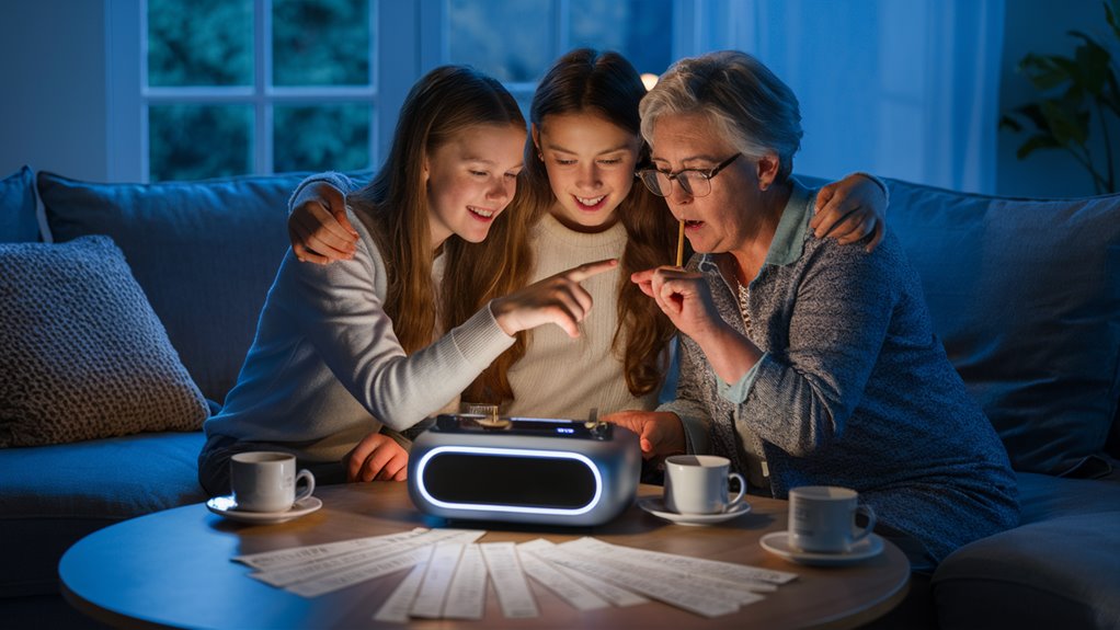 family fun singing together