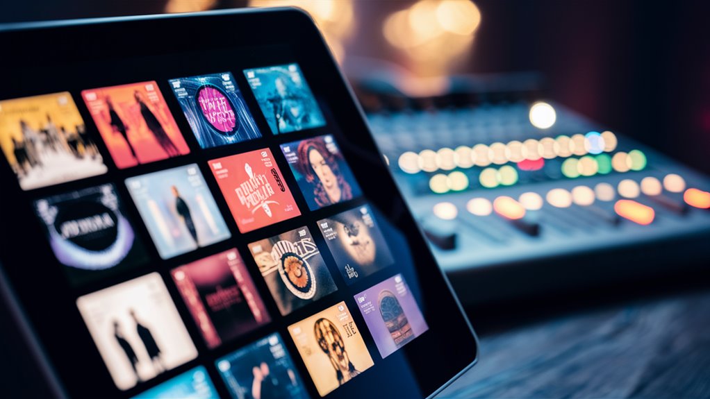 music selection menu options