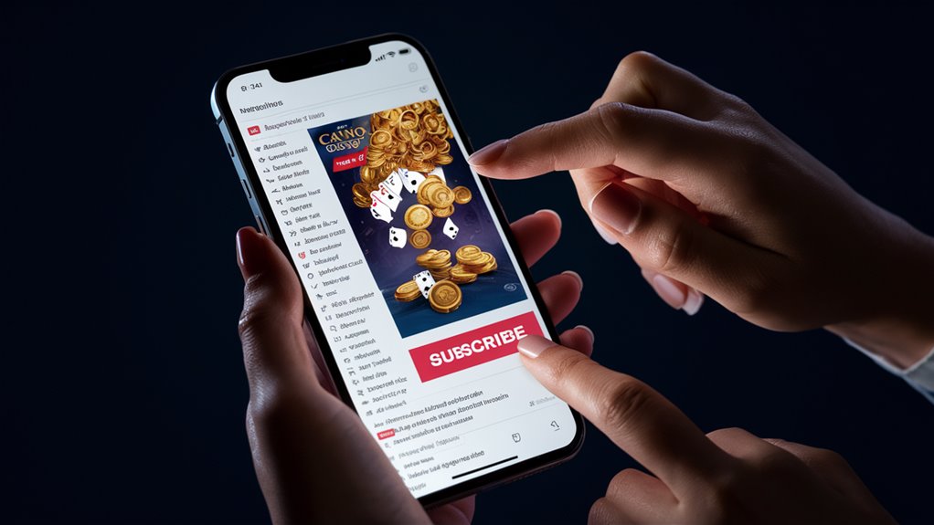 receive casino email updates
