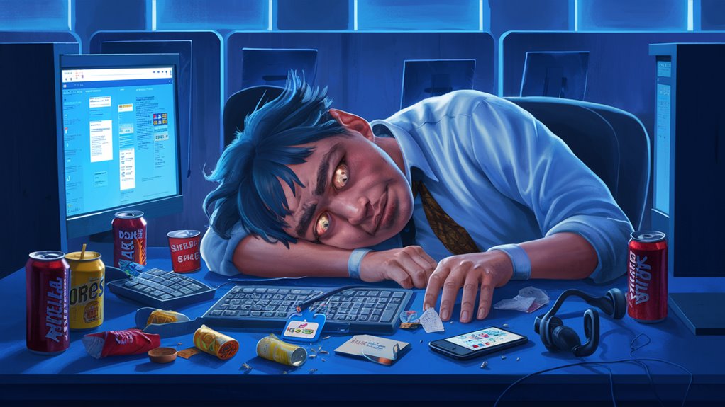 web addicted night call workers