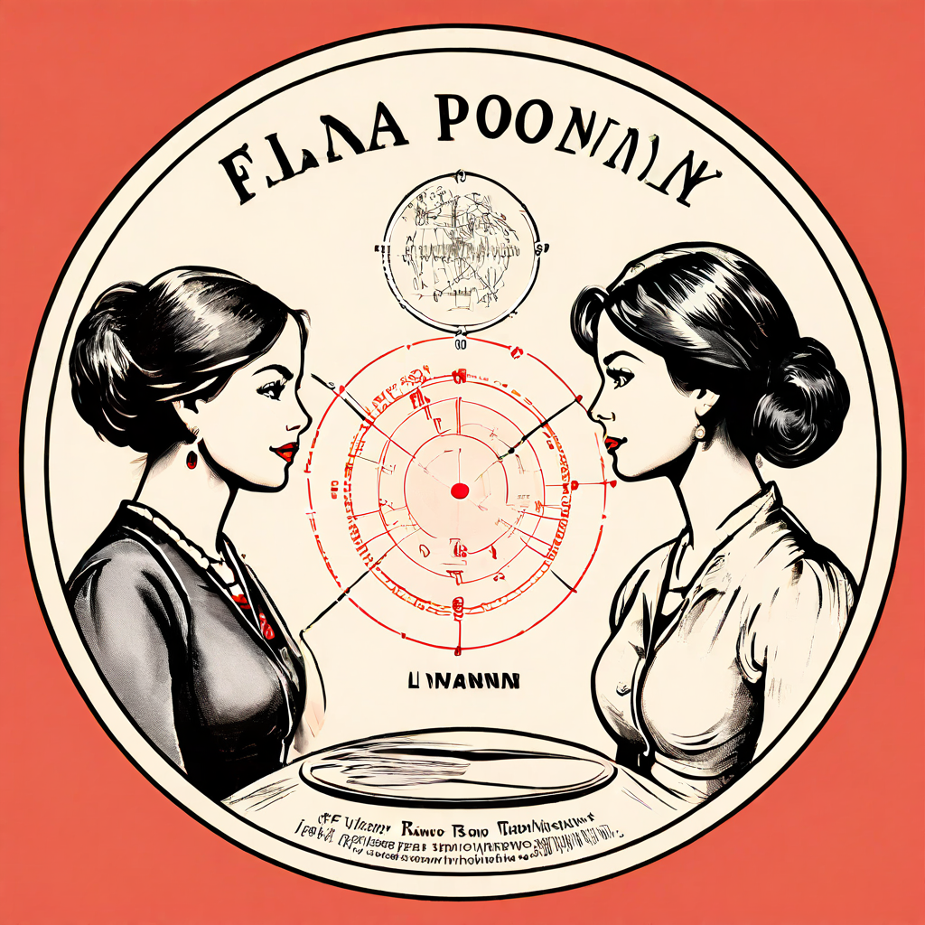 파란색과 빨간색 원이 겹치는 벤다이어그램에 페미니스트와 은행원이 적힌 심리학 실험 포스터입니다.